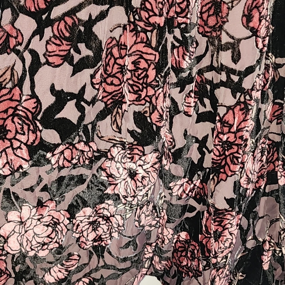 Leith Floral Velvet High Low Dress Size Small​​​ - Picture 9 of 11